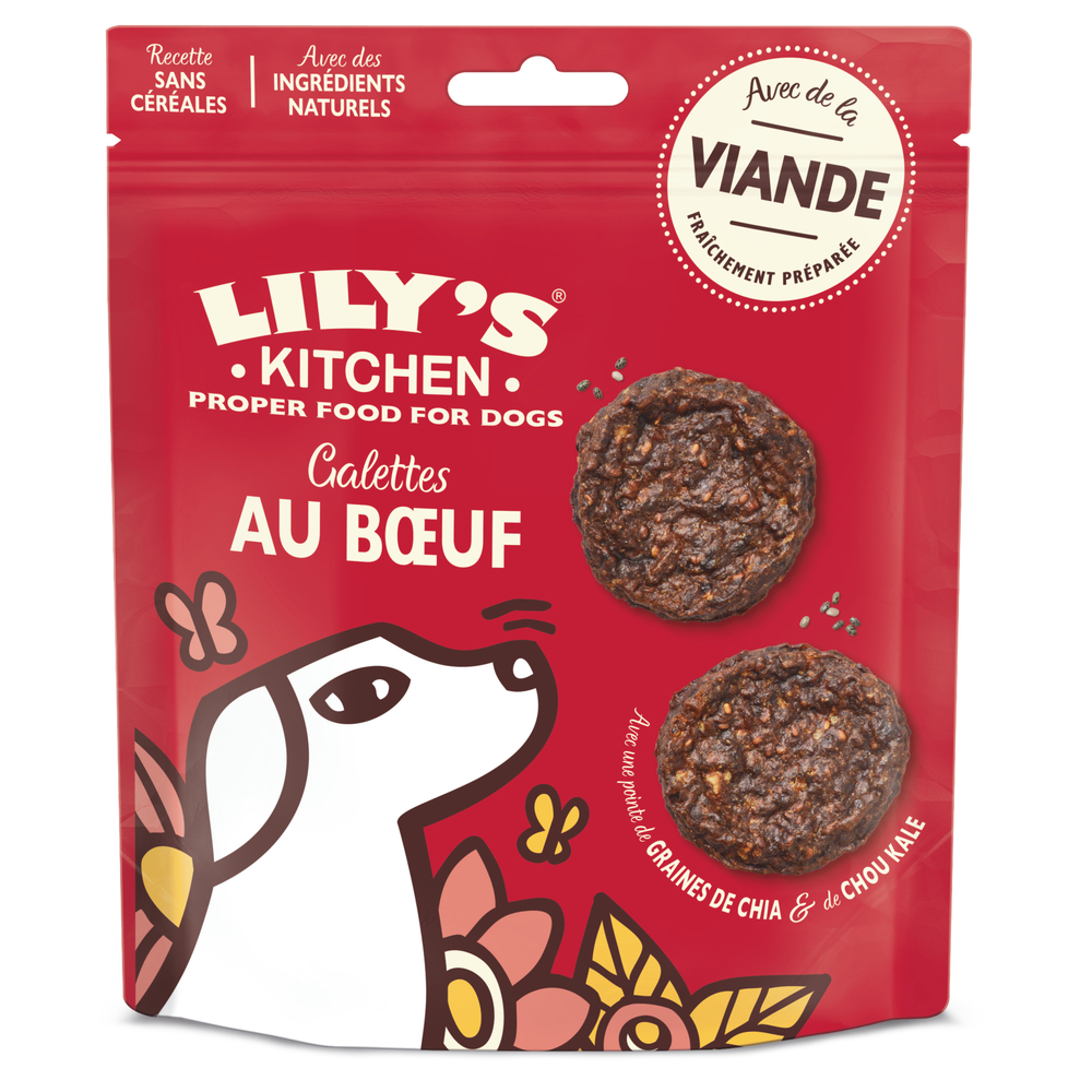 Friandises pour chien adulte : galettes au bœuf - 70g
