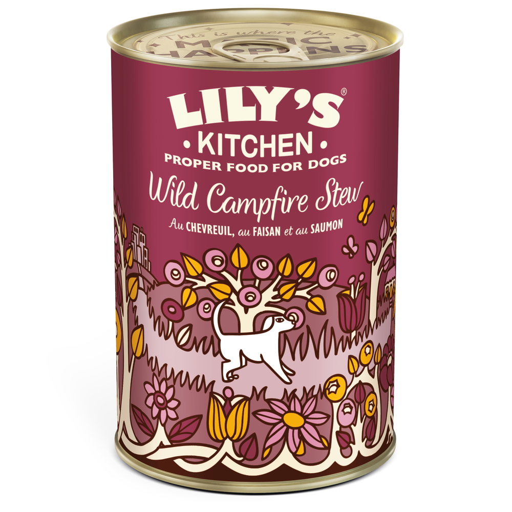 Pâtée pour chien : Wild Campfire Stew, gibier, faisan et saumon - 400g