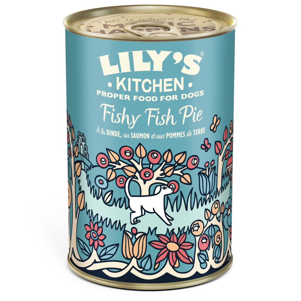 Pâtée pour chien : Fishy Fish Pie, dinde et saumon - 400g