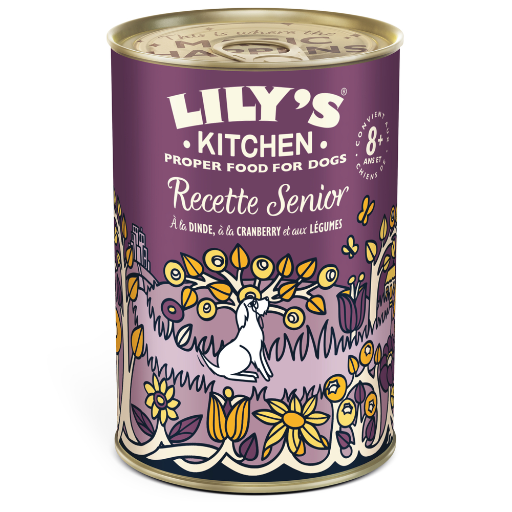 Pâtée pour chien senior, à la dinde, cranberry et aux légumes - 400g