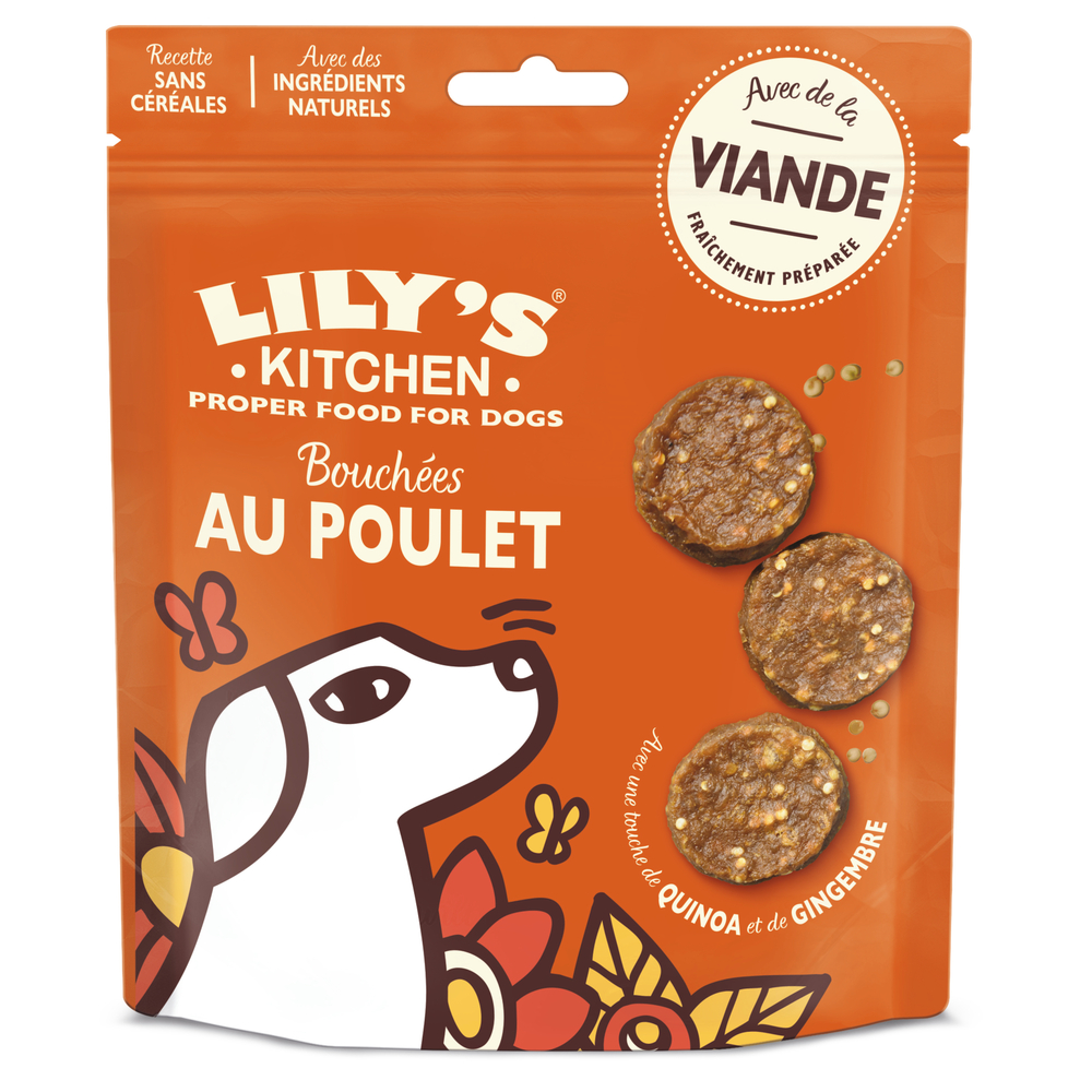 Friandises pour chien adulte : bouchées au poulet - 70g