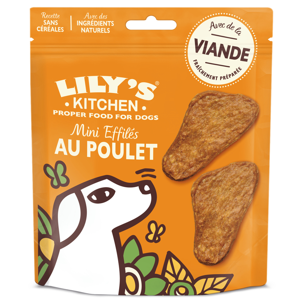 Friandises pour chien adulte : mini effilés au poulet - 70g