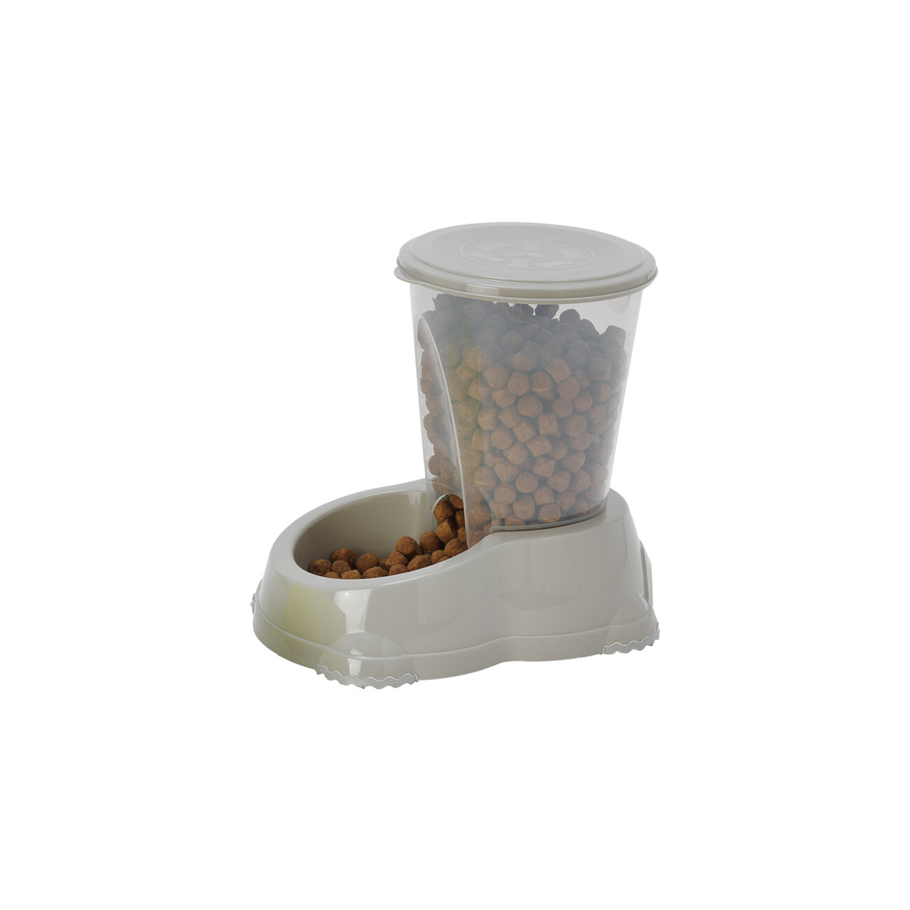 Distributeur de nourriture pour chien et chat, Fixo gris 1,5L