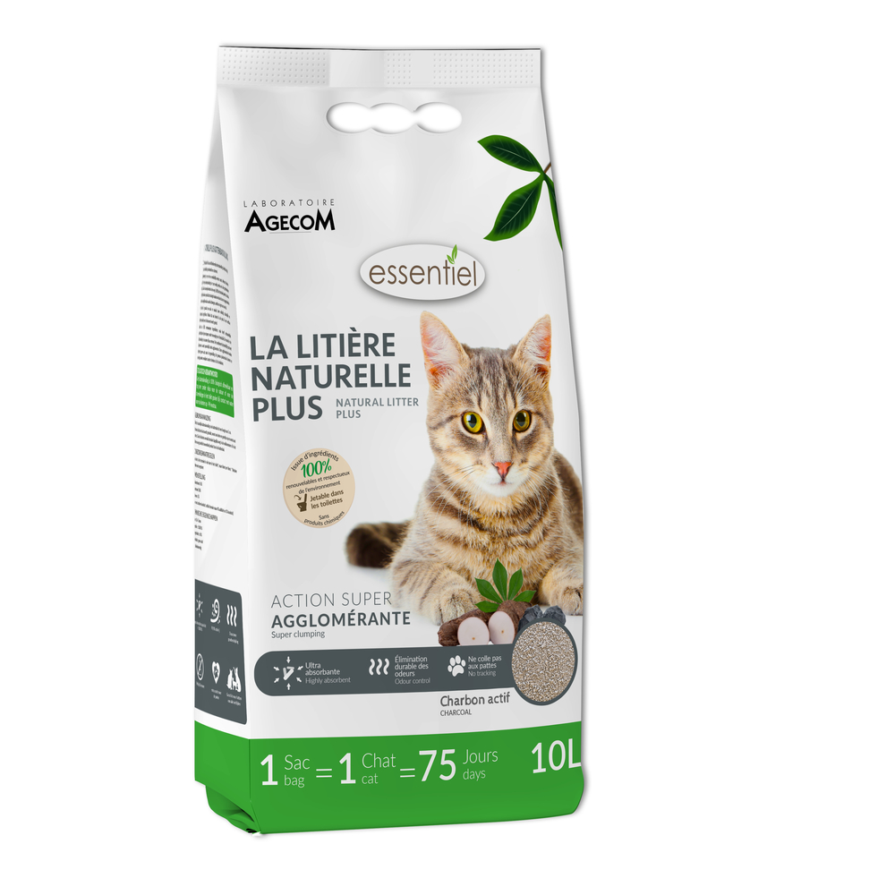 Litière naturelle plus '' Essentiel'' pour chat 10L