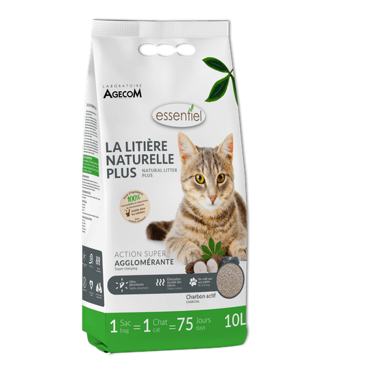 Litière naturelle plus '' Essentiel'' pour chat 10L