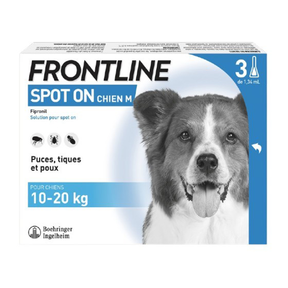 Antiparasitaire pour chien de 10-20kg - spot on 3x1,34ml