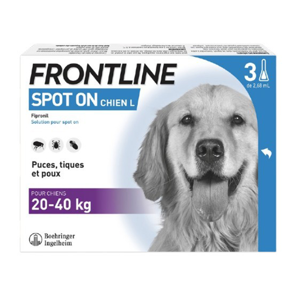 Antiparasitaire pour chien de 20-40kg - spot on 3x2,68ml