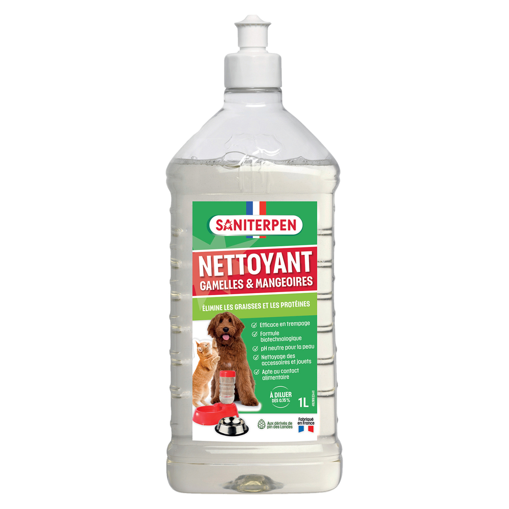 Nettoyant gamelles et mangeoires - 1L