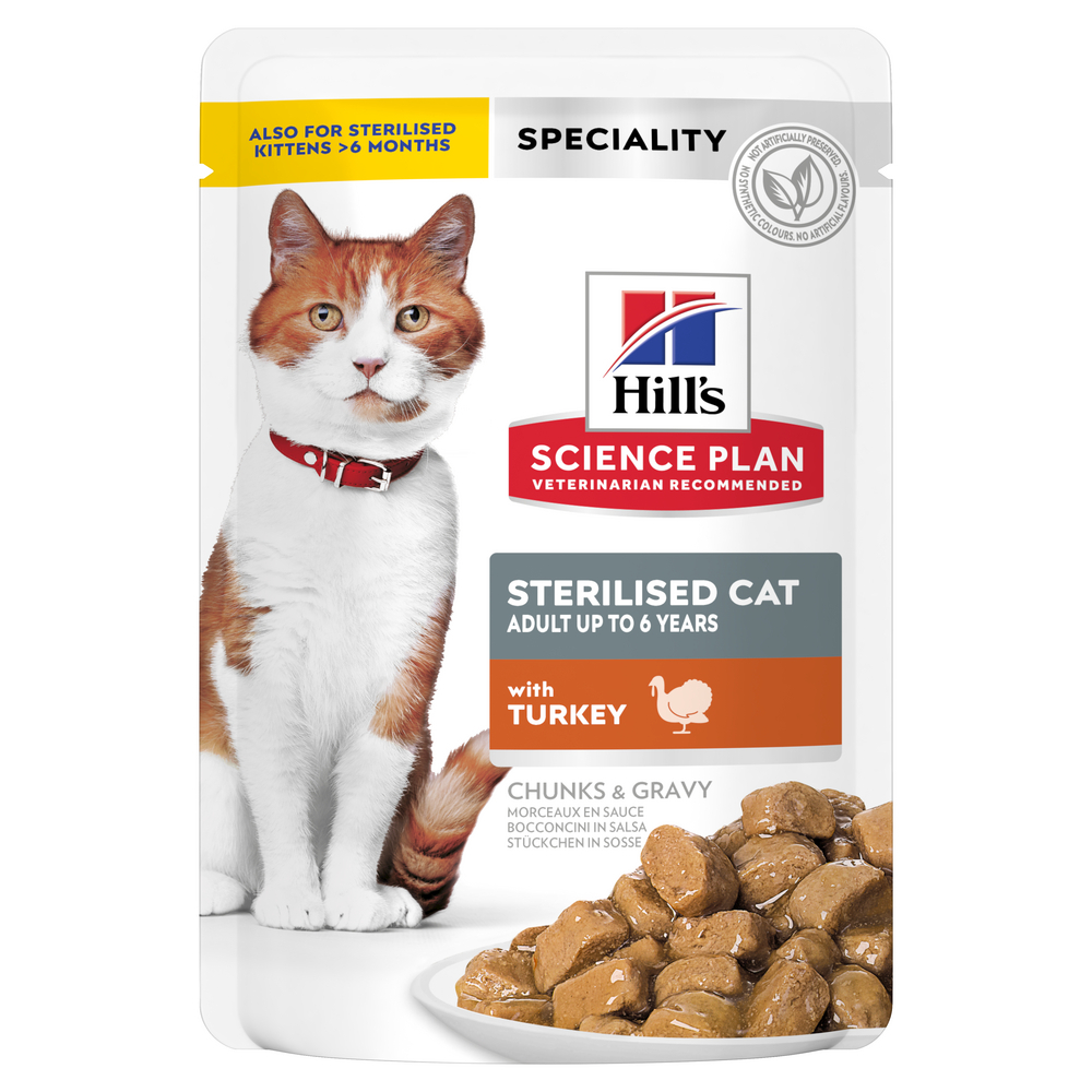 Sachet repas pour chat stérilisé, à la dinde - 85g