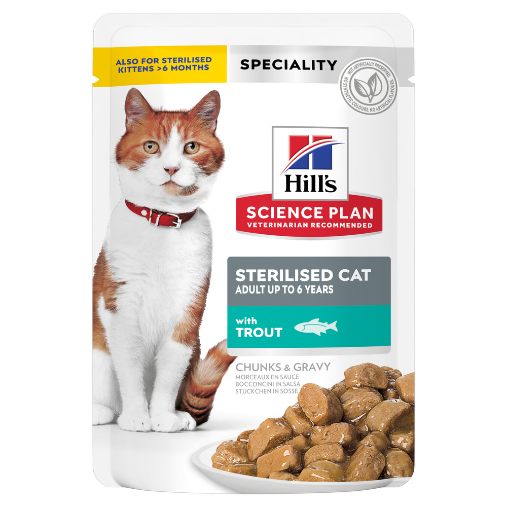 Sachet repas pour chat stérilisé, à la truite - 85g