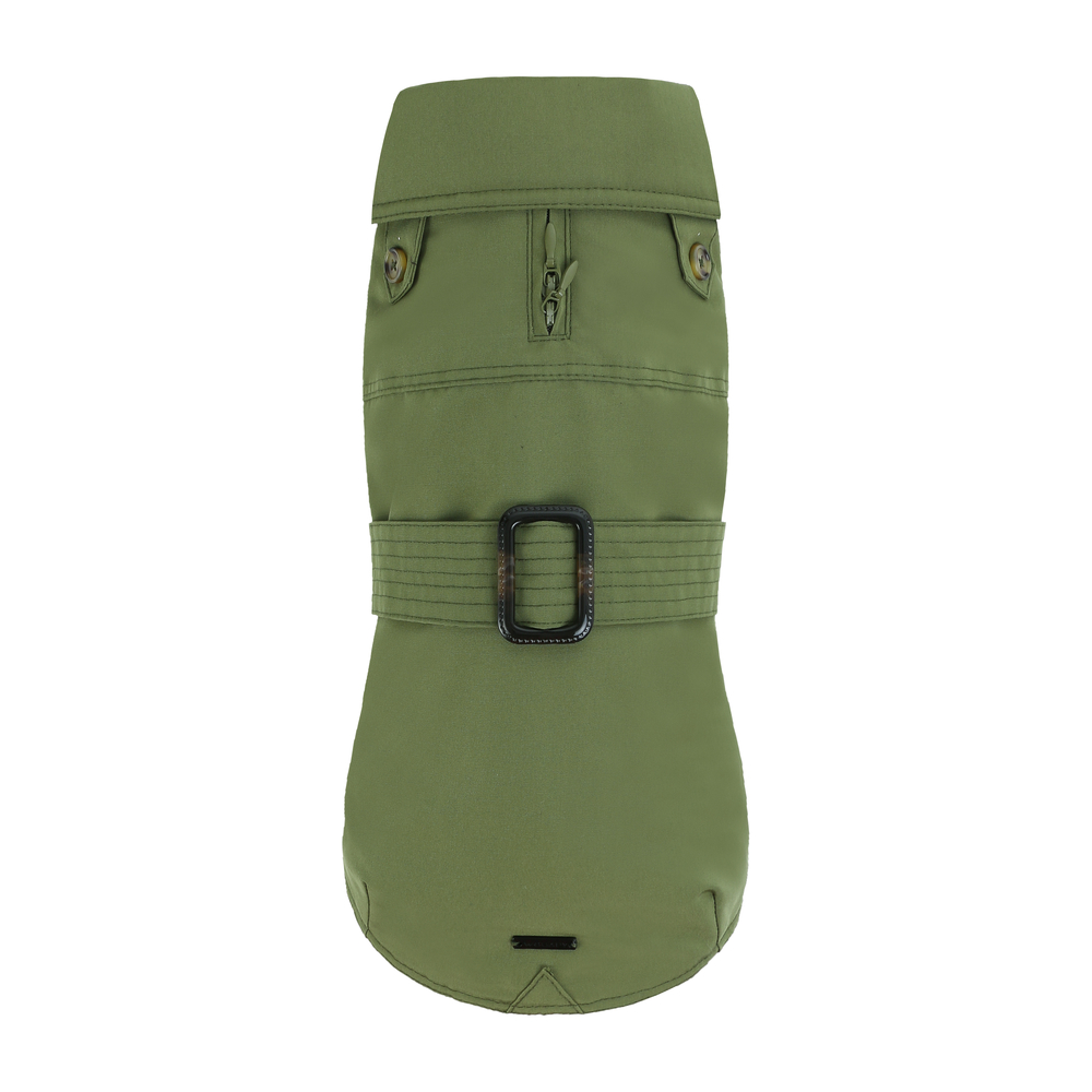 Manteau Trench pour chien, coloris kaki - Taille 36