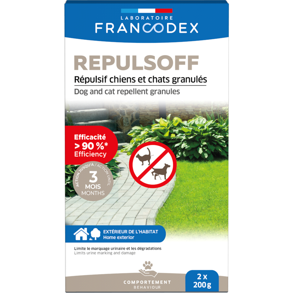 Répulsif chiens et chats granulés - Repulsoff 2X200g 