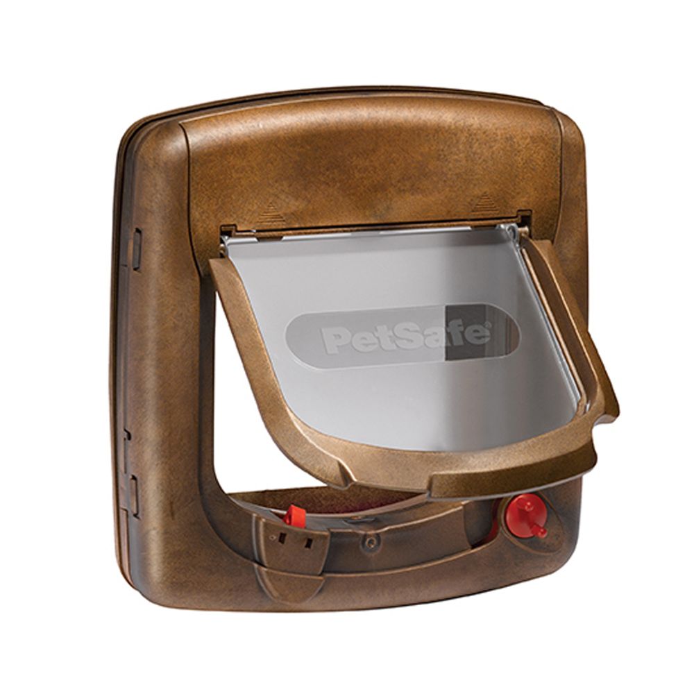 Porte pour animaux, magnétique 'Luxe' brun