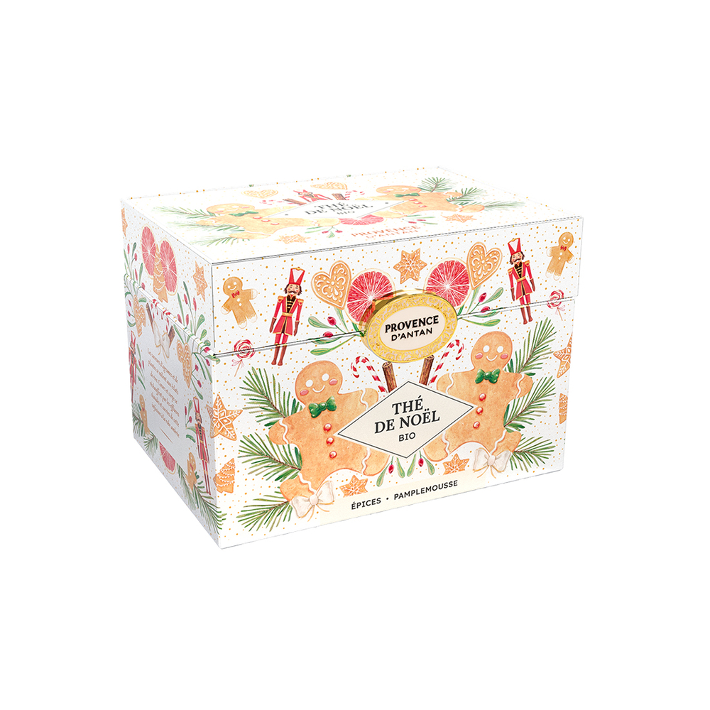 Coffret thé de Noël bio, épices & pamplemousse - 20 sachets