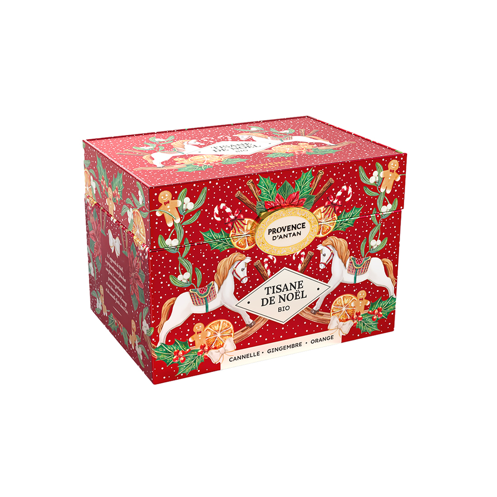 Coffret tisane de Noël bio, orange & cannelle - 20 sachets