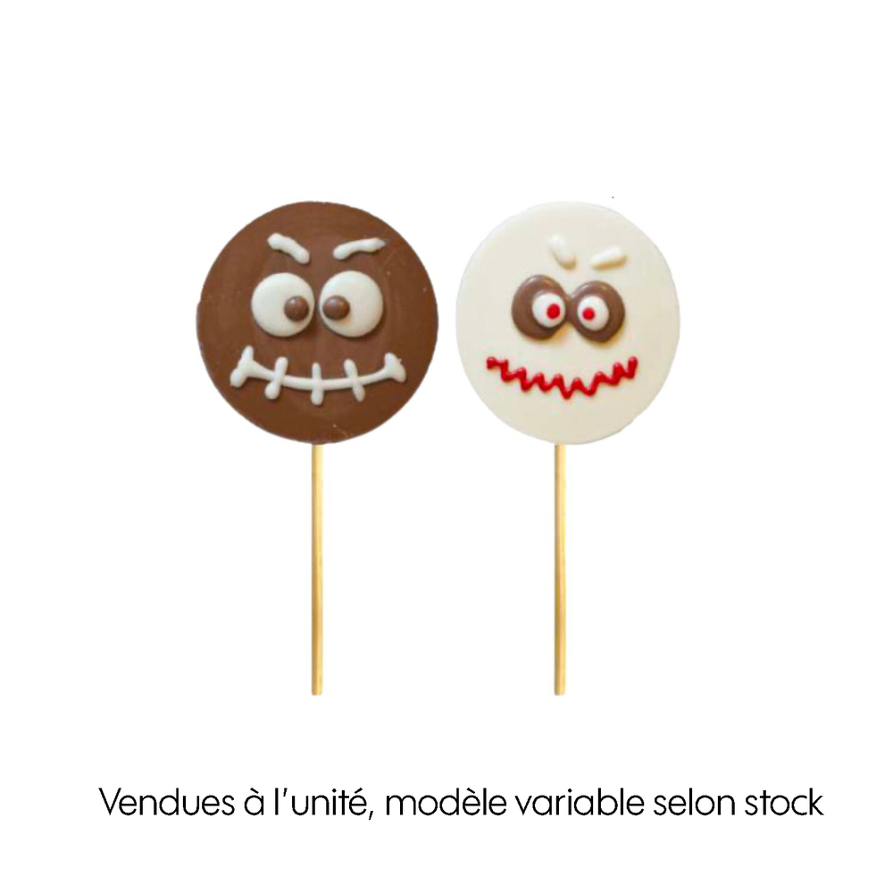 Sucette d'Halloween en chocolat au lait : Monstrochoco - 40g