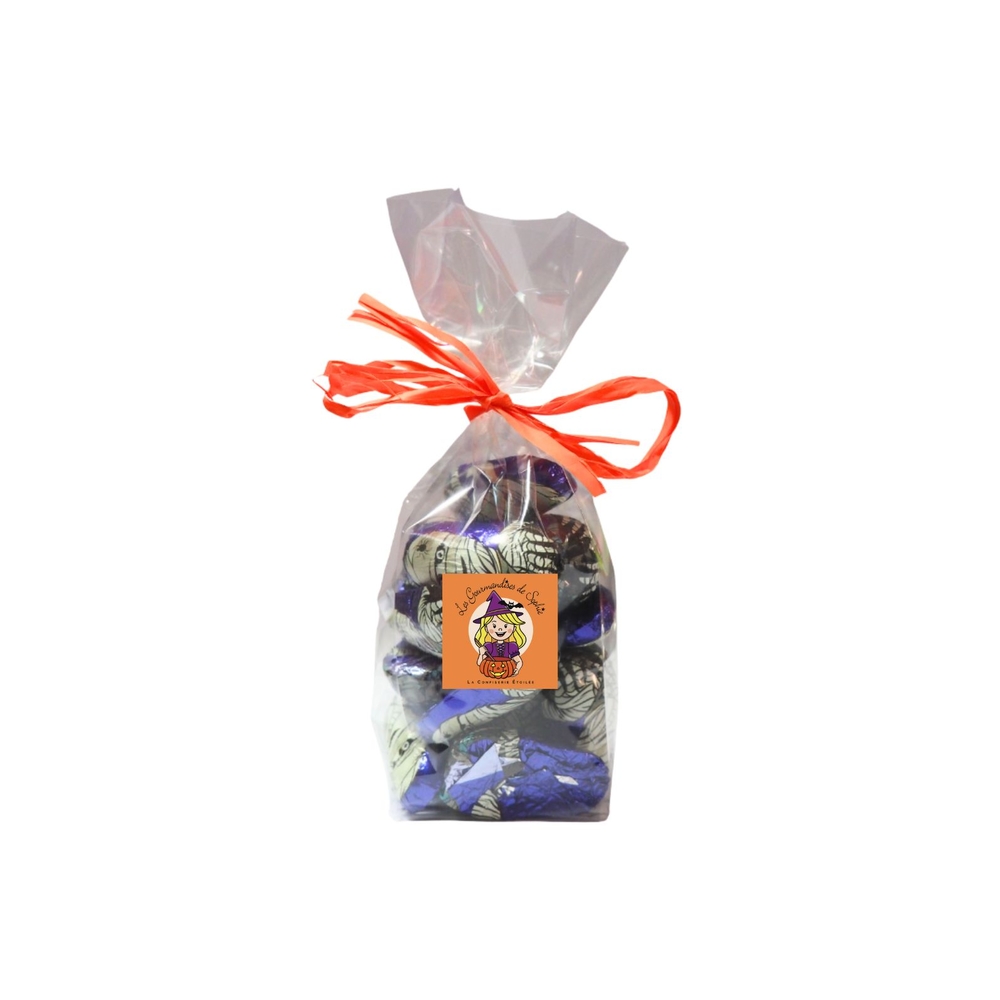 Sachet Halloween Momies'choc : assortiment de chocolats au lait - 140g