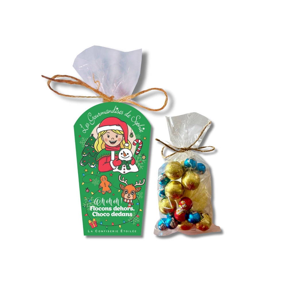 Pot magique : assortiment chocolats et boules coco - 200g