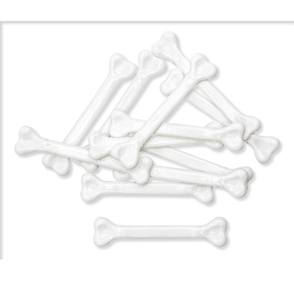 Décoration Halloween : os blanc - 9 pièces