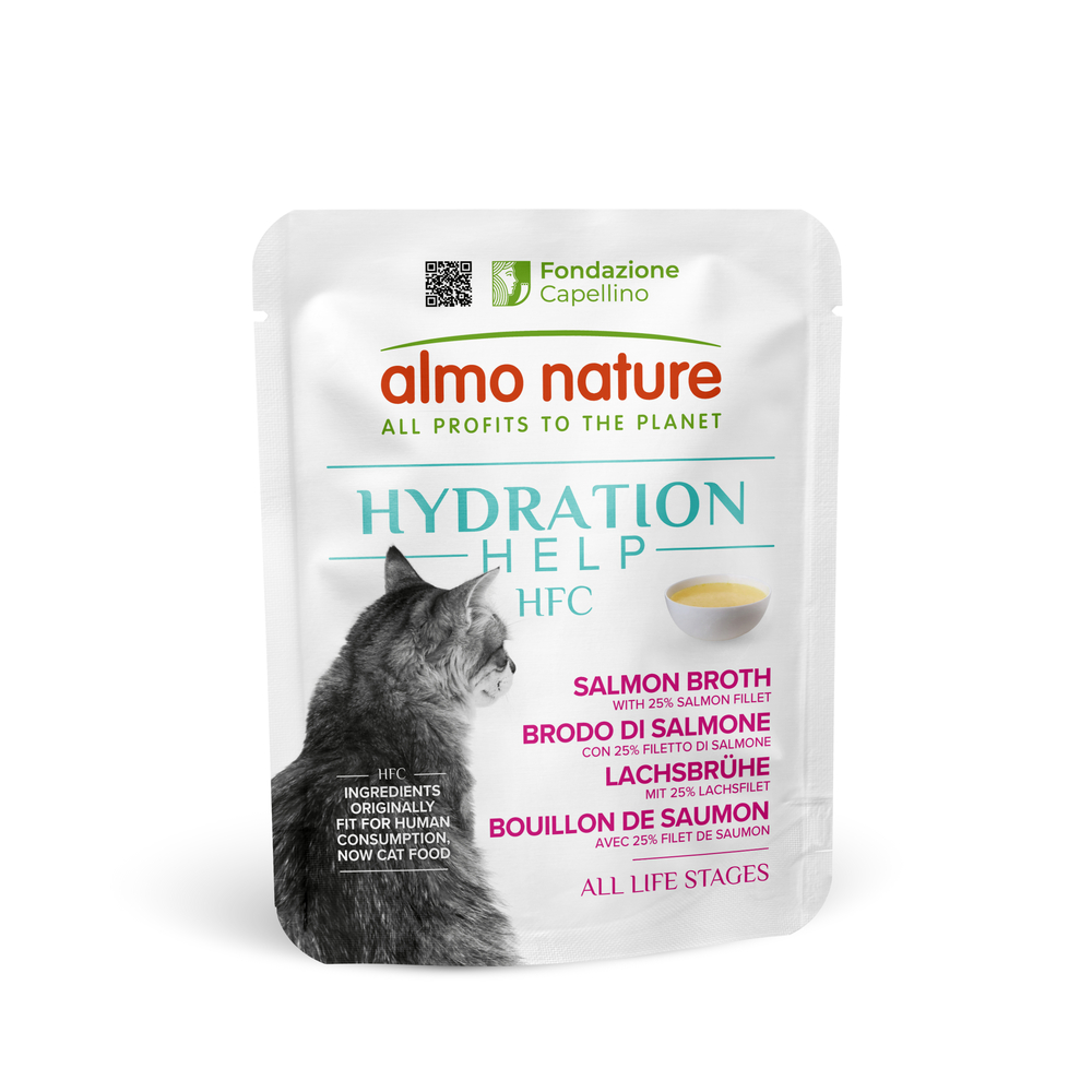 Bouillon de saumon HFC 'Hydratation Help' pour chat - 50g