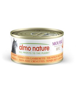 Mousse HFC pour chat, saveurs thon & crevette - 70g