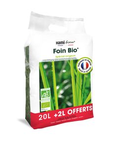 Foin Bio pour rongeurs 20L + 2L offerts