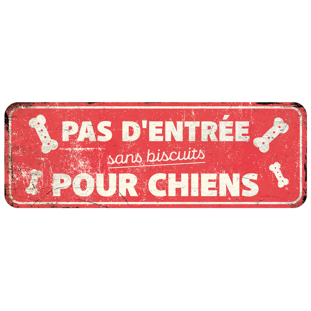 Panneau d'avertissement général fr. 2 40x13x0,3cm rouge