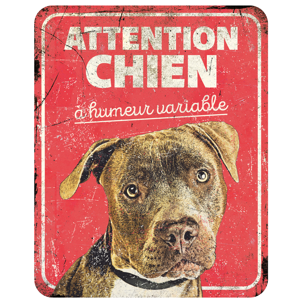 Panneau d'avertissement stafford fr. 25x20x0,3cm rouge