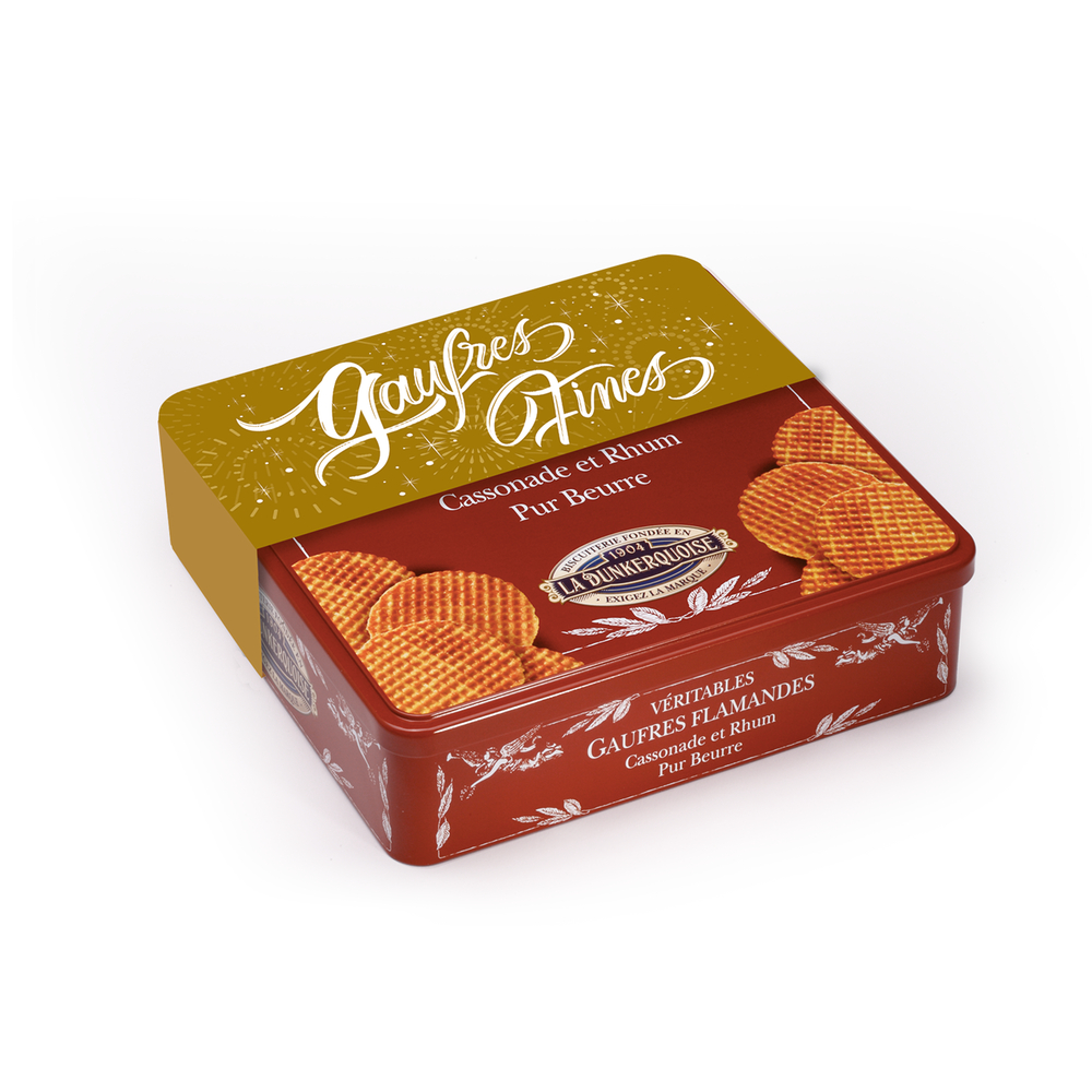 Coffret gaufres fines pur beurre, cassonade et rhum - 700g
