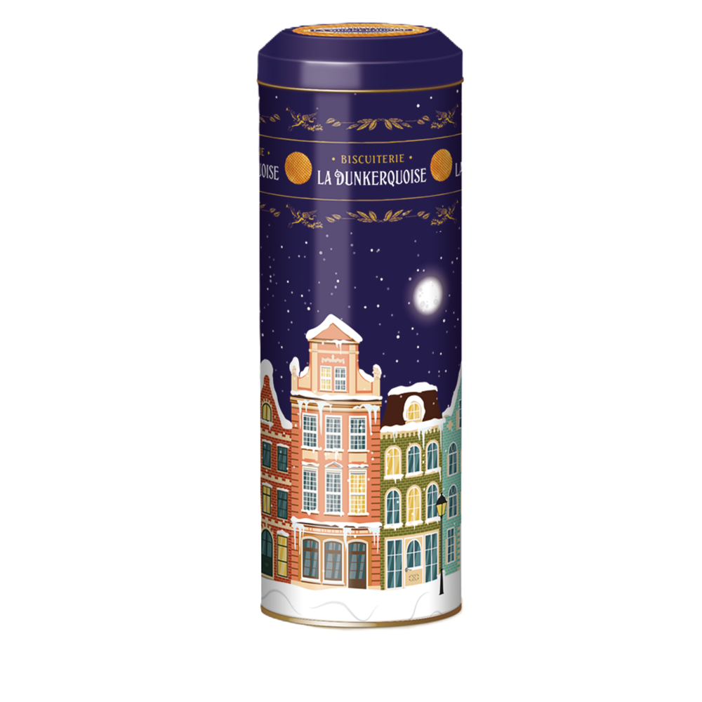 Gaufres fines pur beurre, tubo décor hivernal - 400g