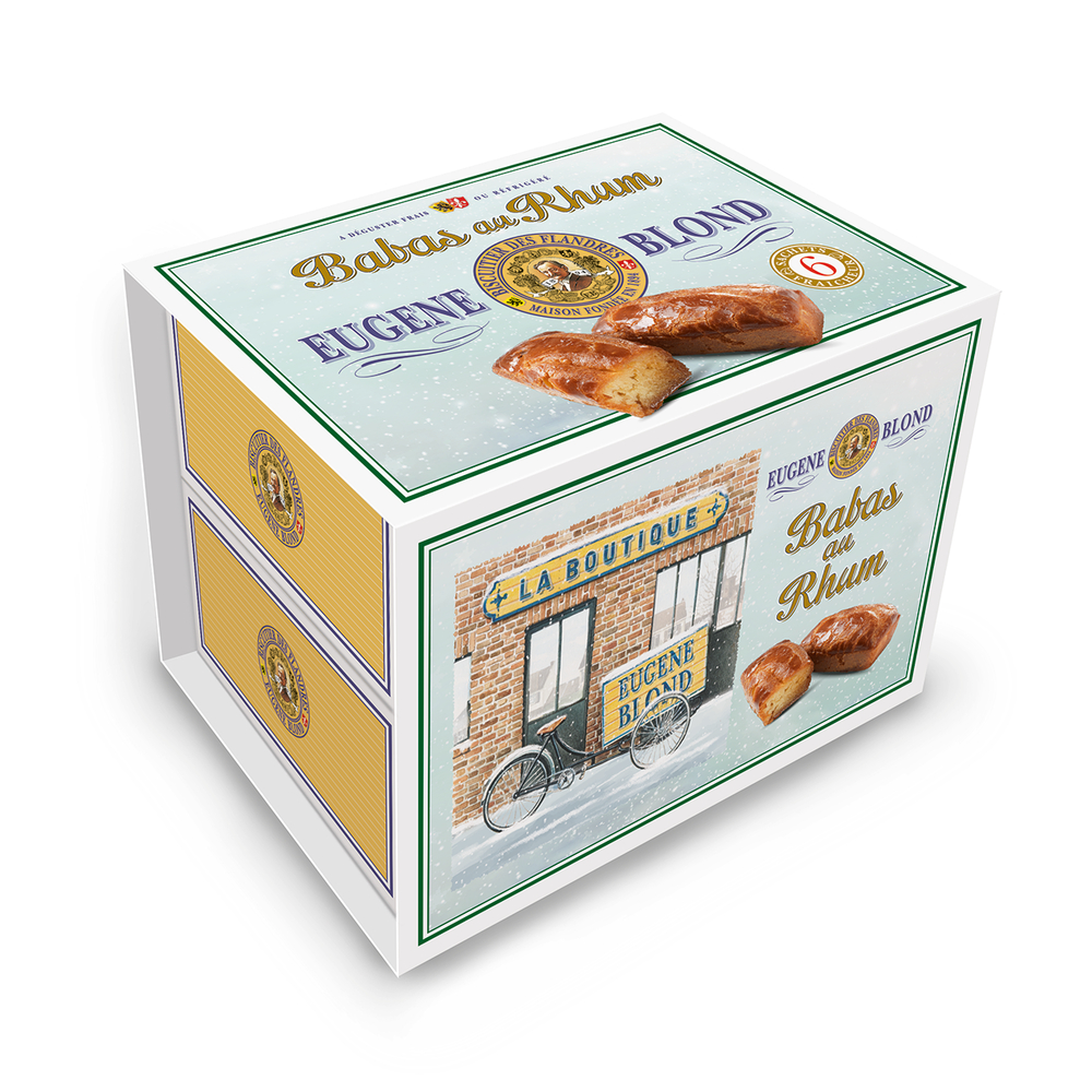 Coffret de Noël : babas au rhum, lot de 2 étuis - 480g