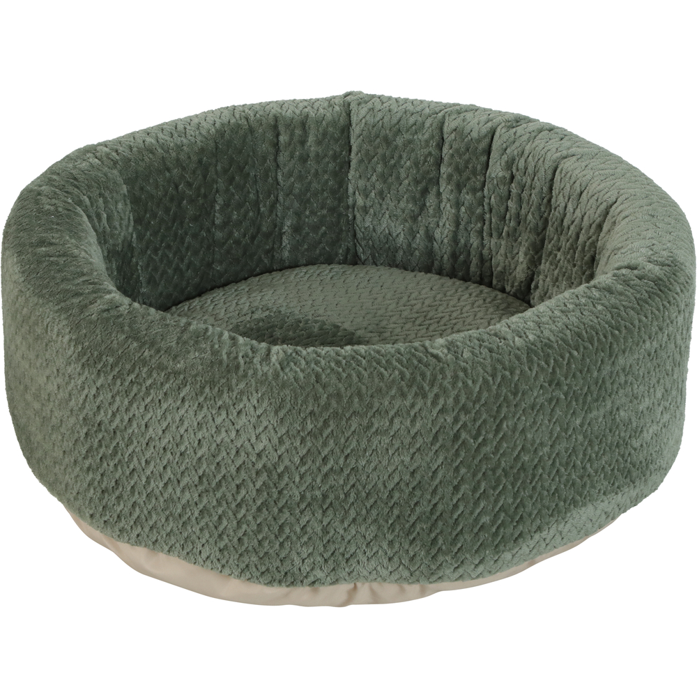 Corbeille ronde pour chat Olympe, coloris kaki - Taille XL