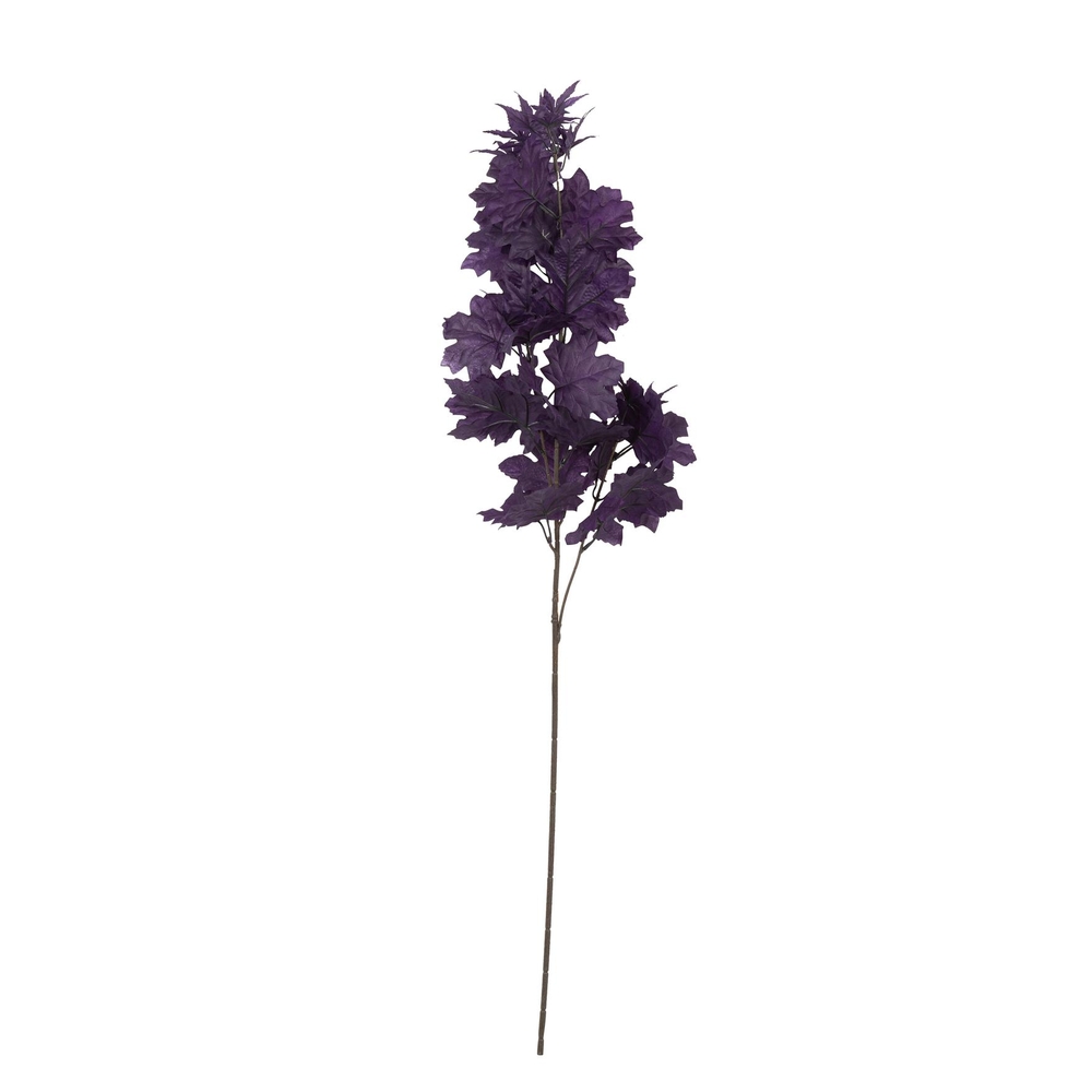 Branche de feuilles d'érable artificielles, coloris violet - H.100cm
