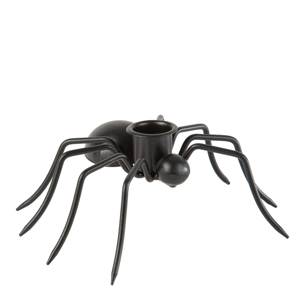 Bougeoir araignée Halloween, coloris noir - 6x15,5xH.13cm