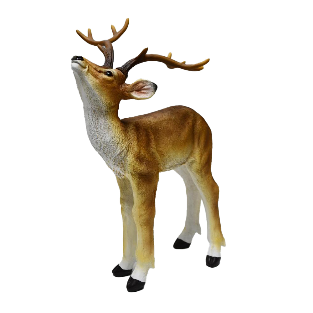 Statue de cerf, en polyrésine - H.40cm