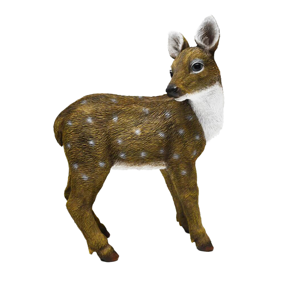 Statue de biche, en polyrésine - H.25cm