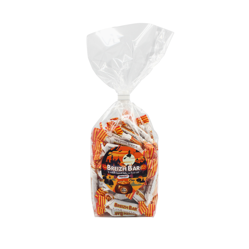Sachet Halloween : caramels tendres au beurre salé, en barre - 300g