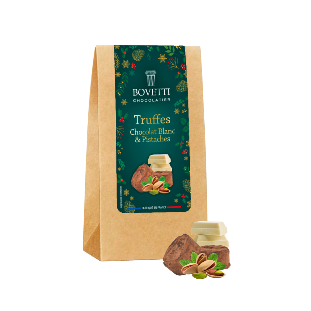 Truffes au chocolat blanc et pistaches 120g