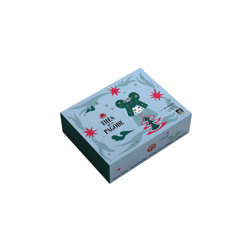 Coffret de thés bio santé & bien-être, 4 saveurs - 32 sachets