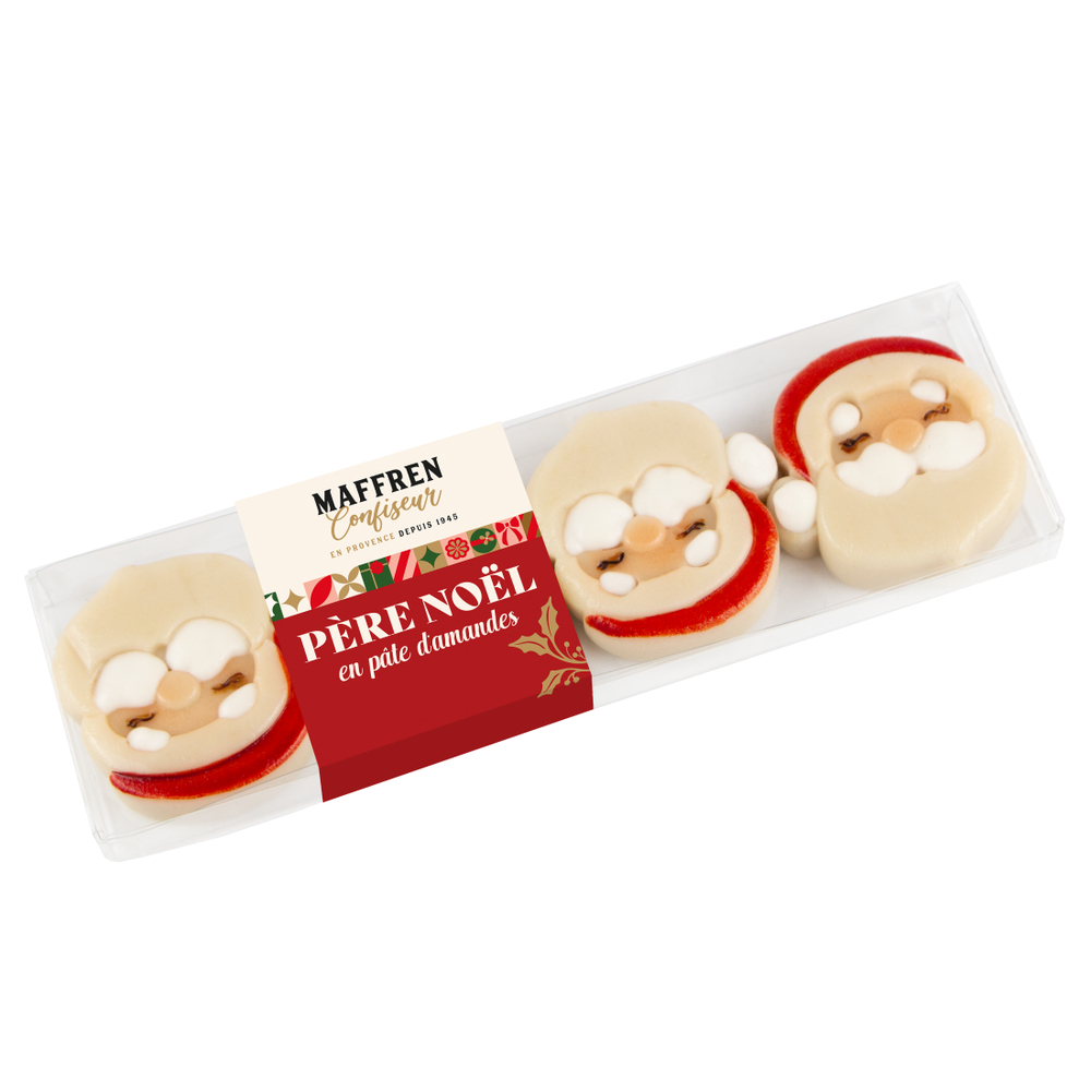 Réglette de père Noël en pâte d'amandes - 100g