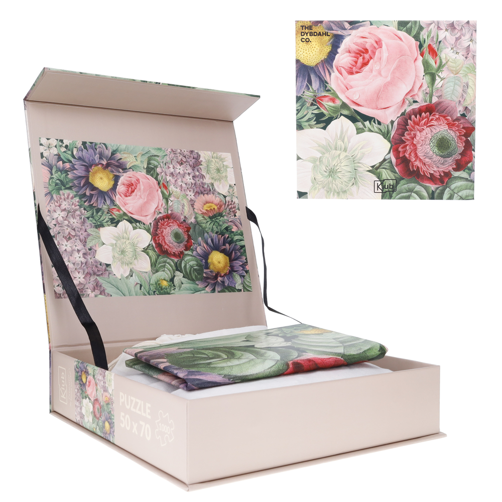 Puzzle 1000 pièces avec pochon 'Fleurs' - L.70xl.50cm