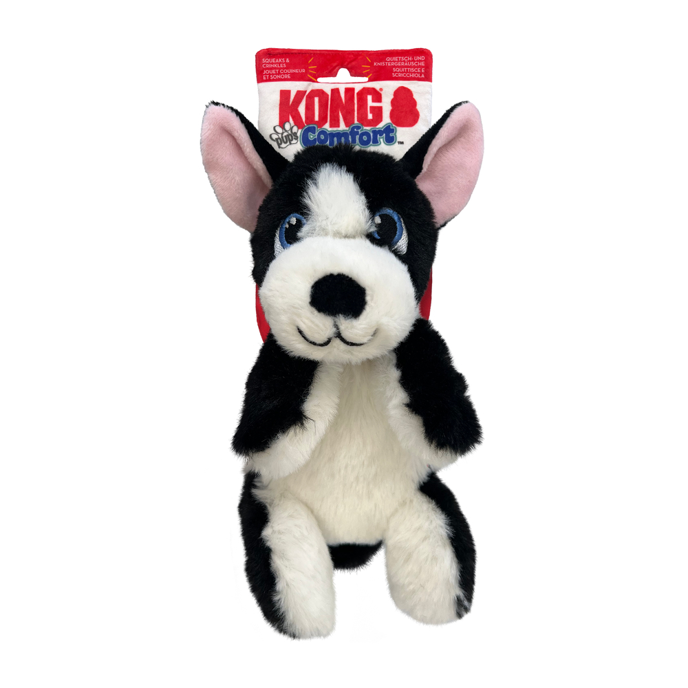 Jouet pour chien, peluche Pups comfort blanc/noir S