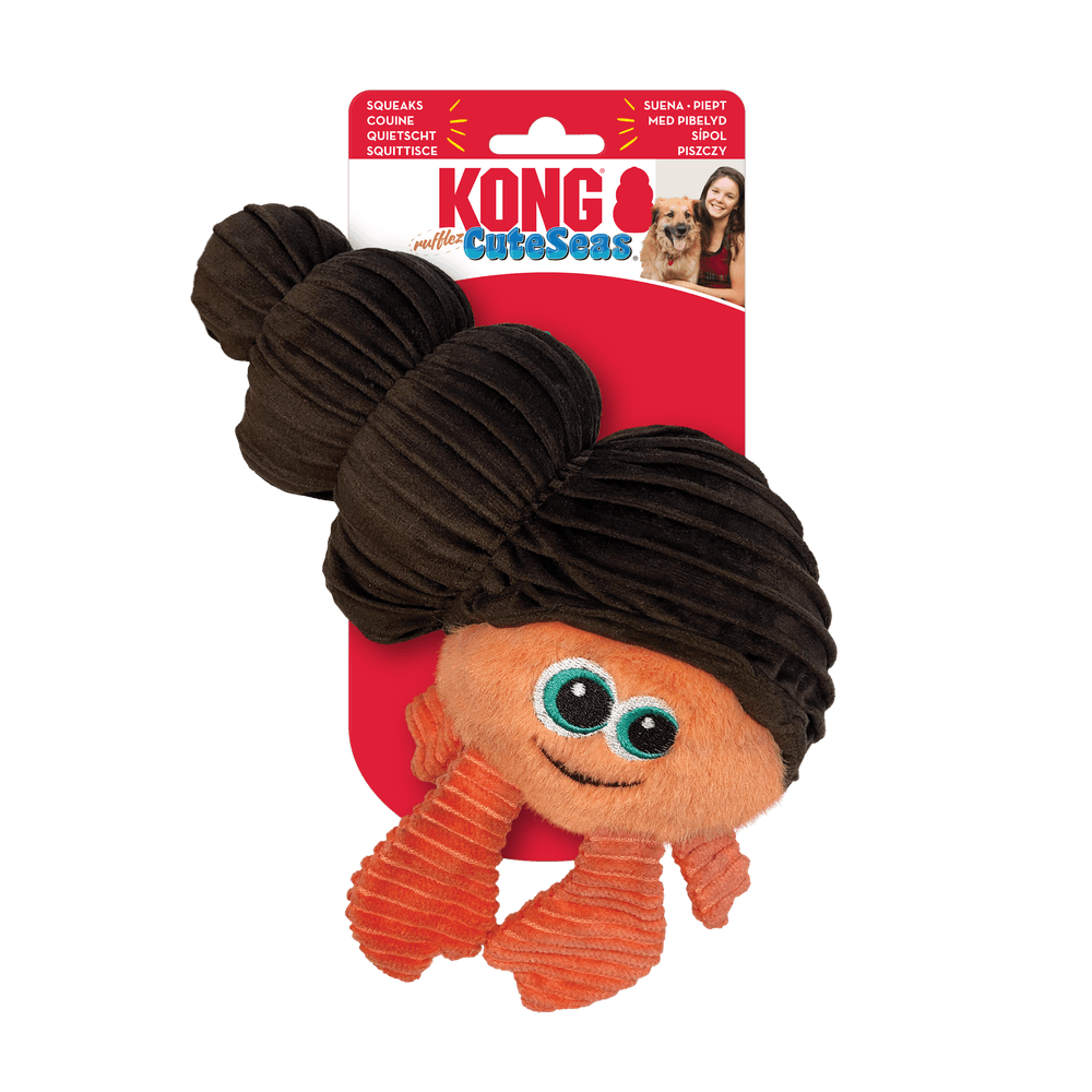 Jouet pour chien, peluche crabe Bernard-l’ermite H.26cm - orange