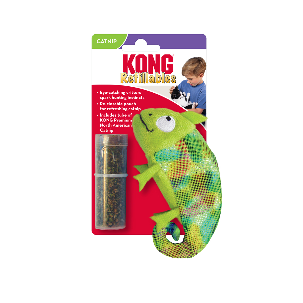 Jouet pour chat, cameleon rechargeable vert