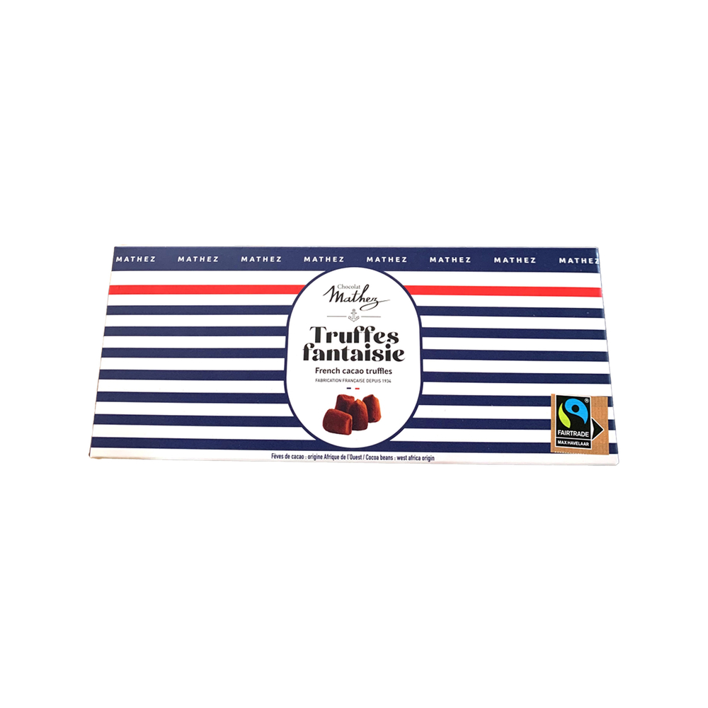Truffes fantaisie au cacao Fairtrade, étui triangulaire 