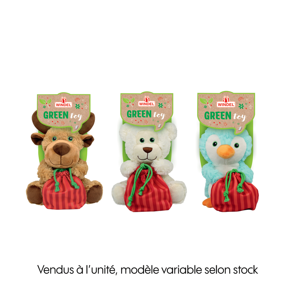 Peluche de Noël et chocolats, plusieurs modèles disponibles - 43g
