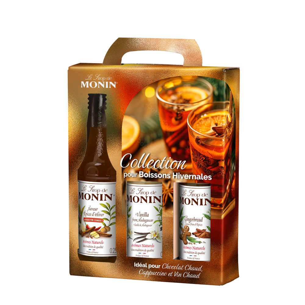 Coffret sirops Monin pour des boissons hivernales - 3x25cl