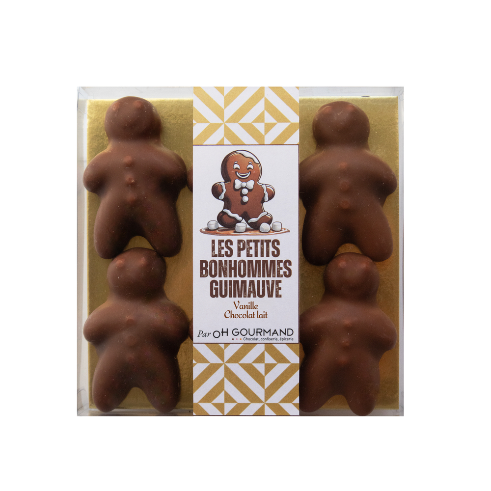 Les petits bonhommes guimauve, vanille et chocolat au lait - 110g