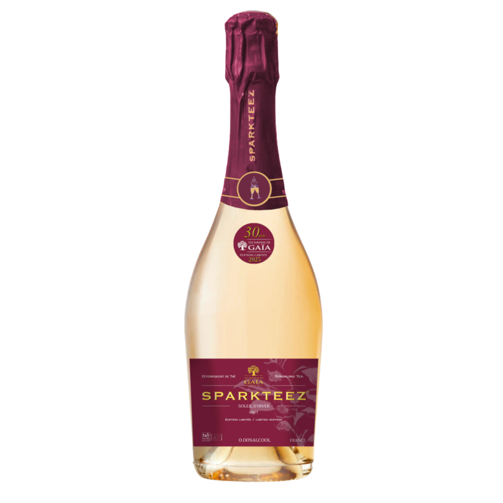 Bouteille Sparkteez 'Soleil d'hiver', thé pétillant gingembre - 75cl