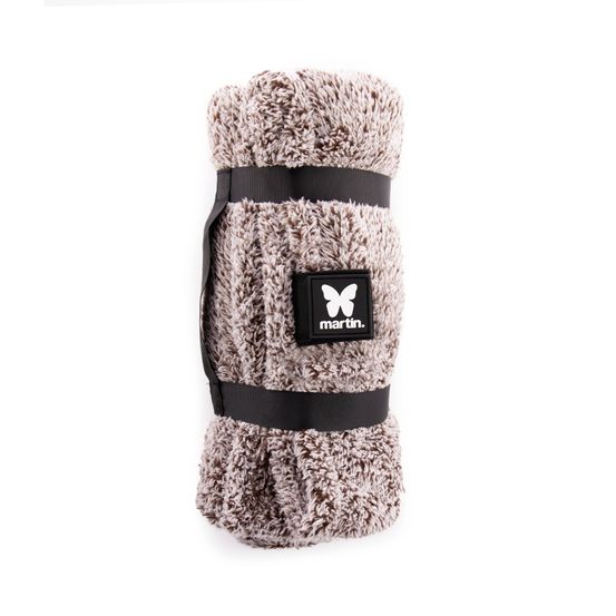 Plaid Doudouzen pour chien et chat, coloris noir marron - L.100xl.78cm